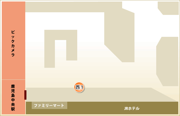 バスのりば案内 鹿児島中央駅西口